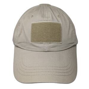 Patched Logo Slideback Baseball Cap Beige OS Adjustable Vented Holes Condor